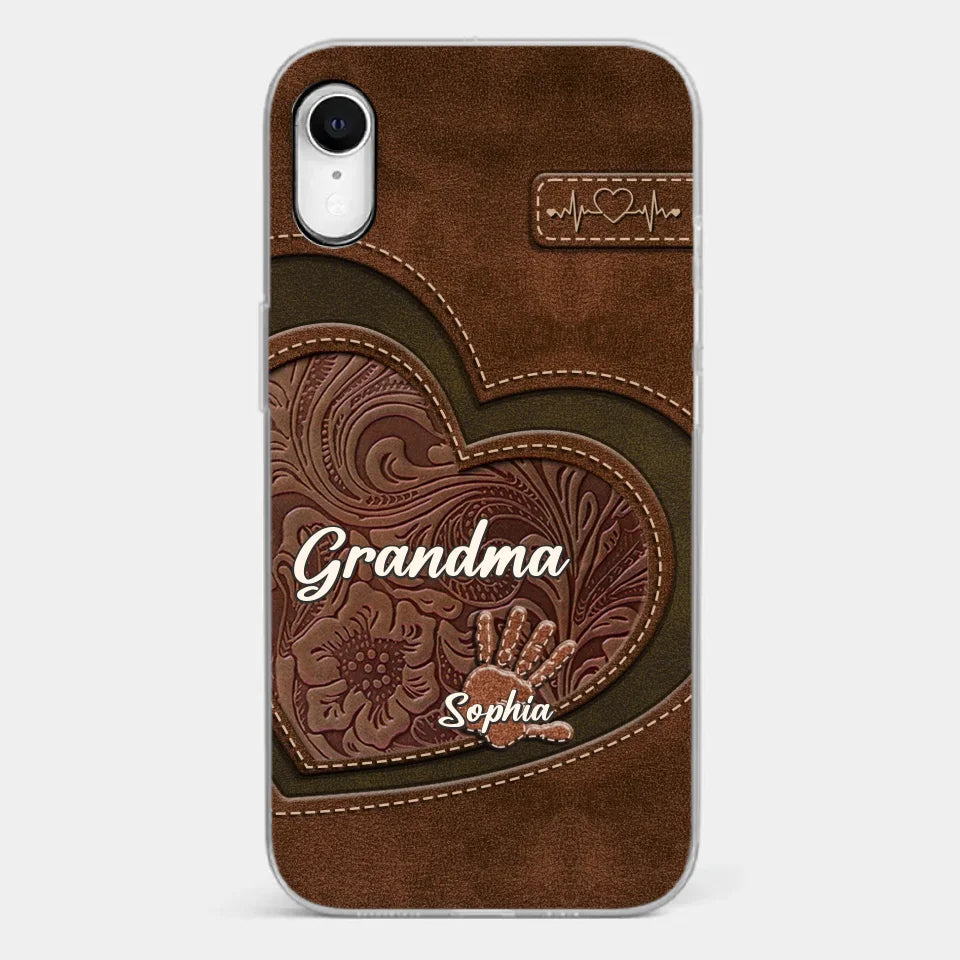 Grandma’s Hands, A Map Of Love And Wisdom - Family Personalized Custom Clear Phone Case - Gift For Mom, Grandma