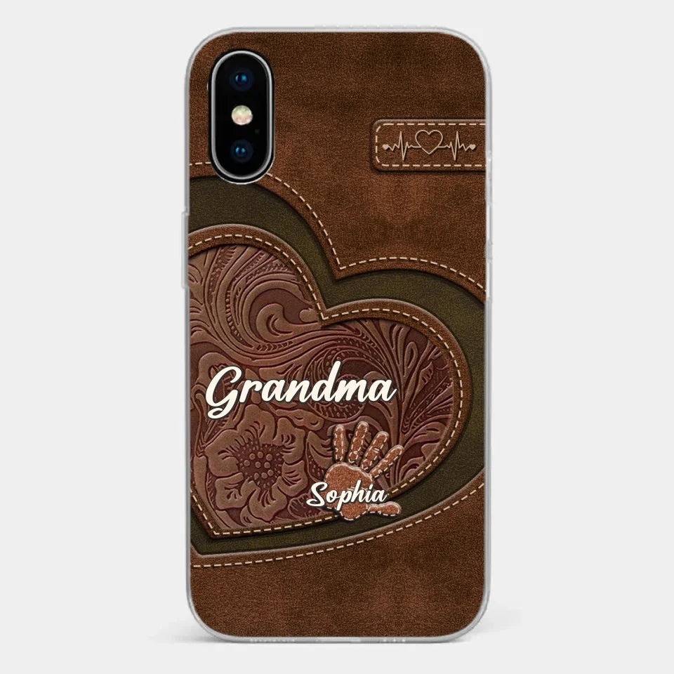 Grandma’s Hands, A Map Of Love And Wisdom - Family Personalized Custom Clear Phone Case - Gift For Mom, Grandma