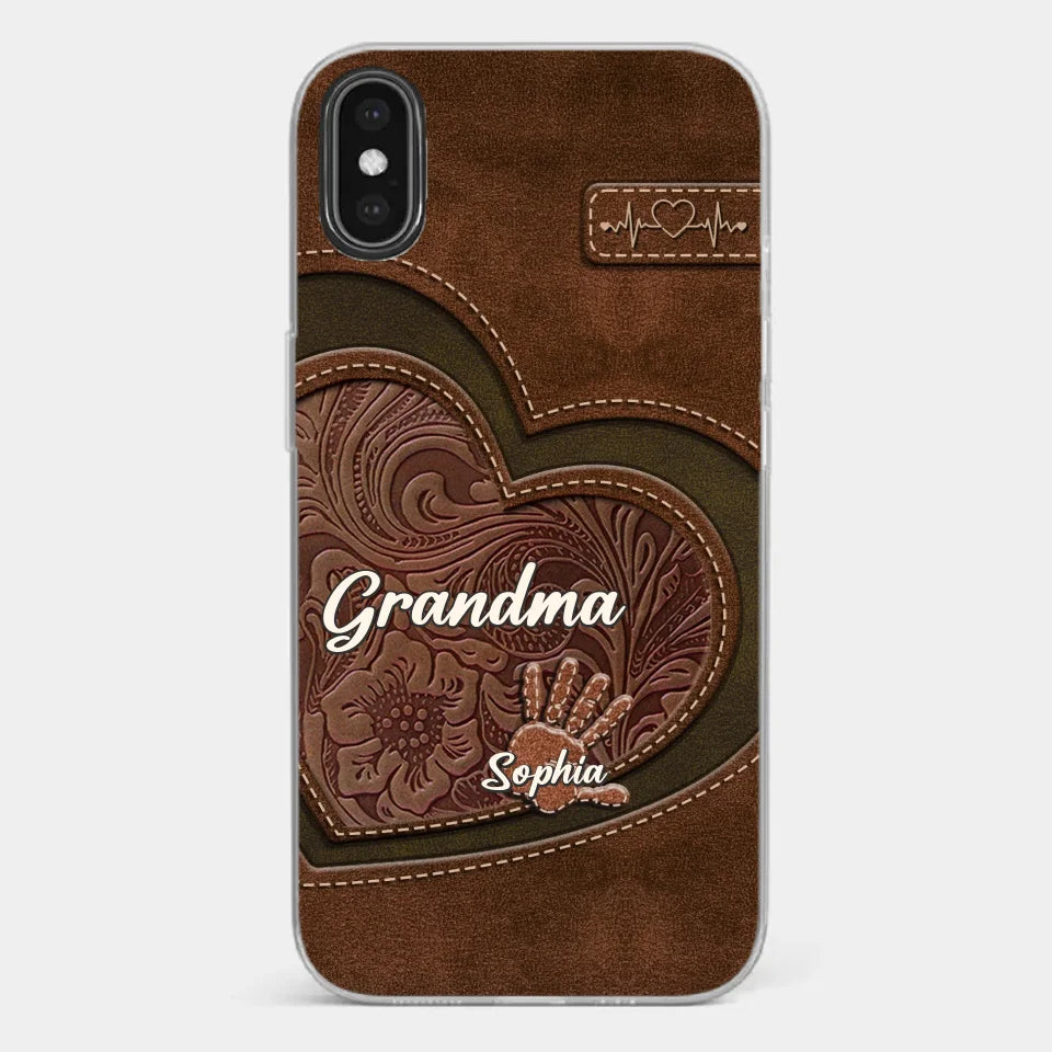 Grandma’s Hands, A Map Of Love And Wisdom - Family Personalized Custom Clear Phone Case - Gift For Mom, Grandma