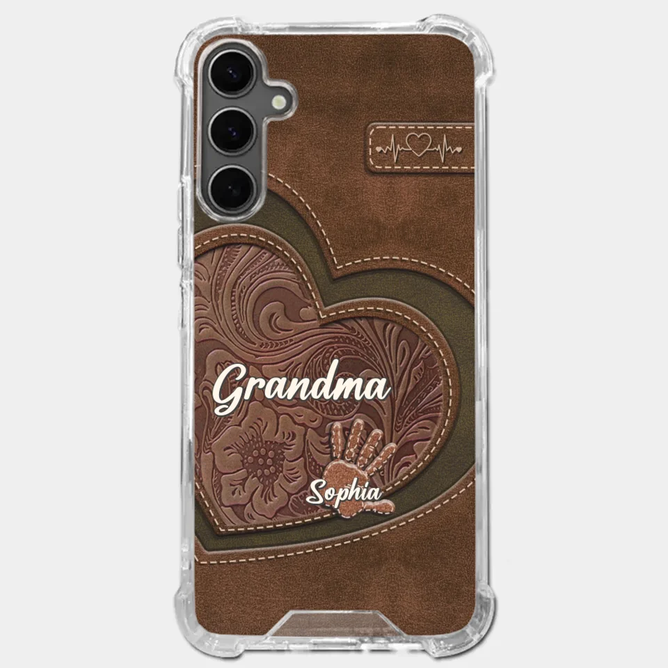 Grandma’s Hands, A Map Of Love And Wisdom - Family Personalized Custom Clear Phone Case - Gift For Mom, Grandma