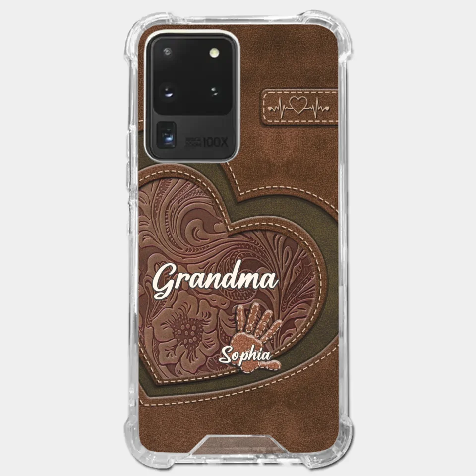 Grandma’s Hands, A Map Of Love And Wisdom - Family Personalized Custom Clear Phone Case - Gift For Mom, Grandma