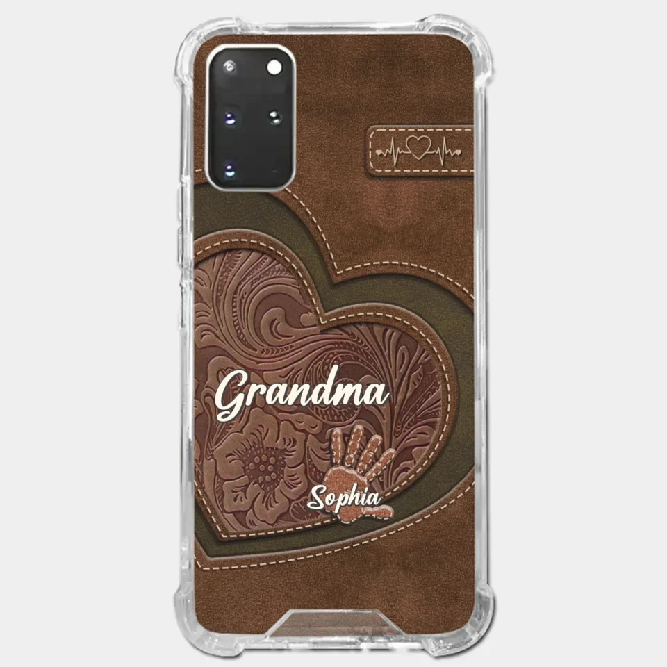 Grandma’s Hands, A Map Of Love And Wisdom - Family Personalized Custom Clear Phone Case - Gift For Mom, Grandma