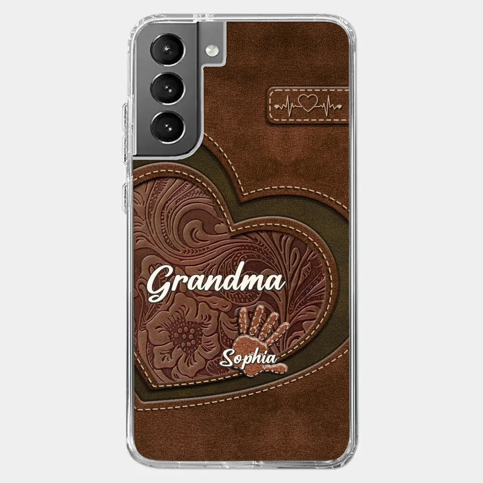 Grandma’s Hands, A Map Of Love And Wisdom - Family Personalized Custom Clear Phone Case - Gift For Mom, Grandma