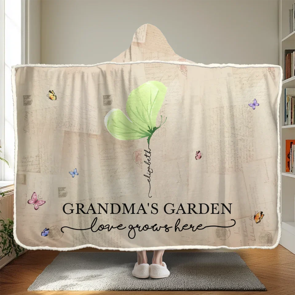 Family Is Where Love Is Endless - Family Personalized Custom Snuggle Blanket, Hoodie Blanket - Gift For Mom, Grandma