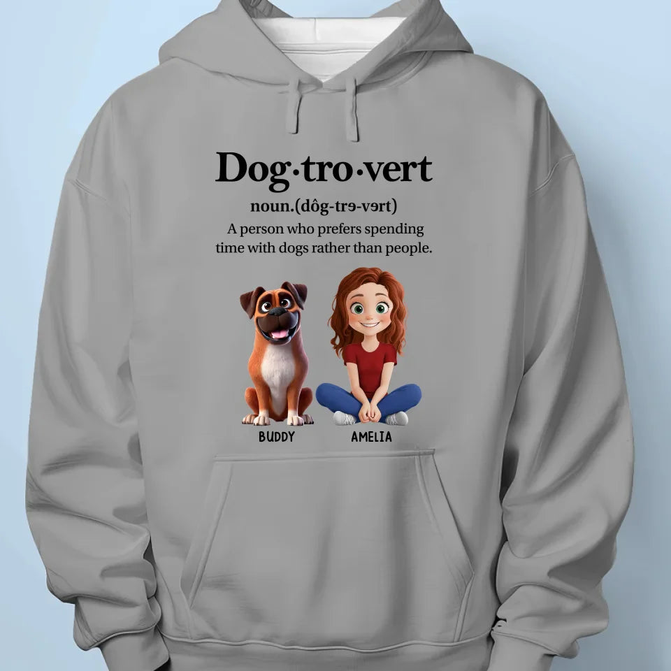 Dog-Tro-Vert, For People Who Find Peace In Paws - Dog Personalized Custom Unisex T-shirt, Premium T-shirt, Hoodie - Gift For Pet Owners, Pet Lovers