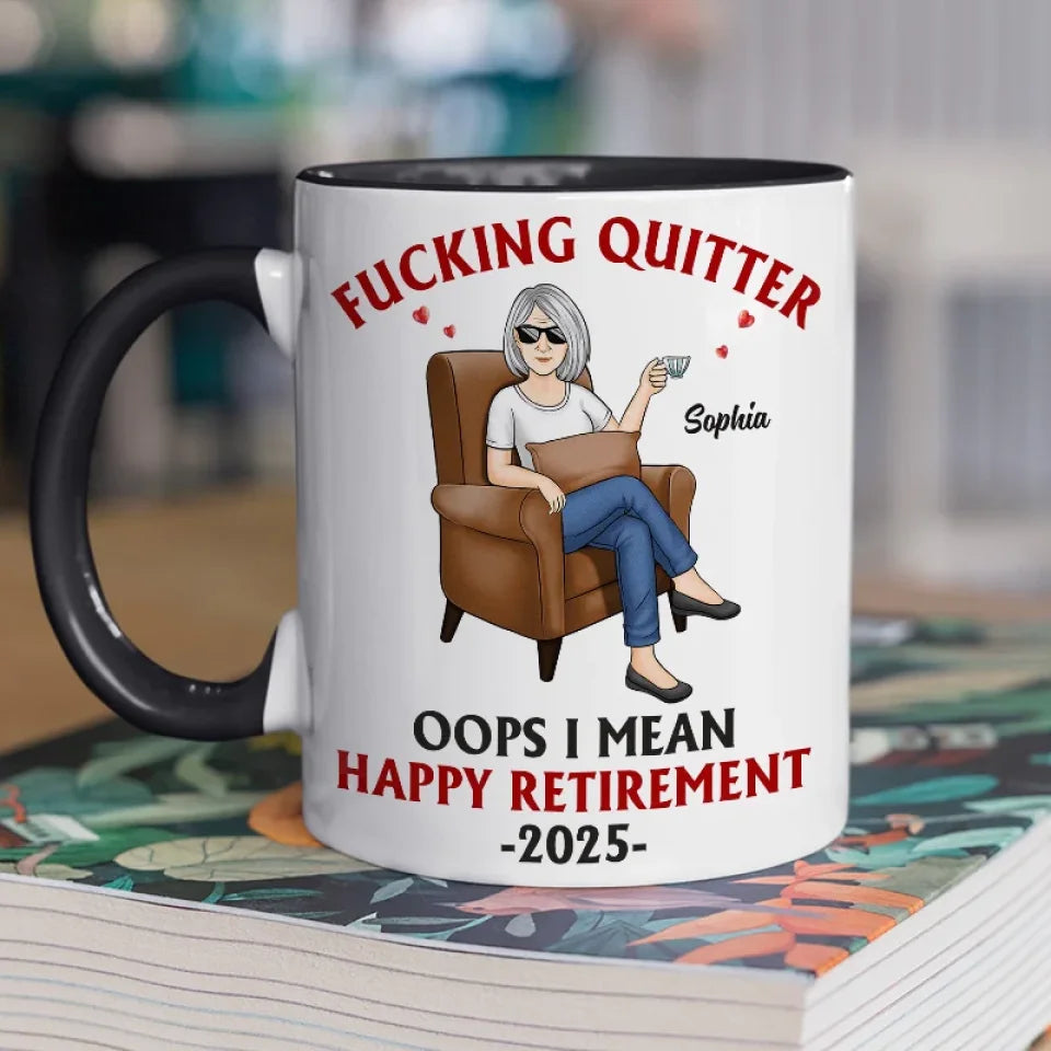 The Time To Explore New Paths - Coworker Personalized Custom Accent Mug - Appreciation, Retirement Gift For Coworkers, Work Friends, Colleagues