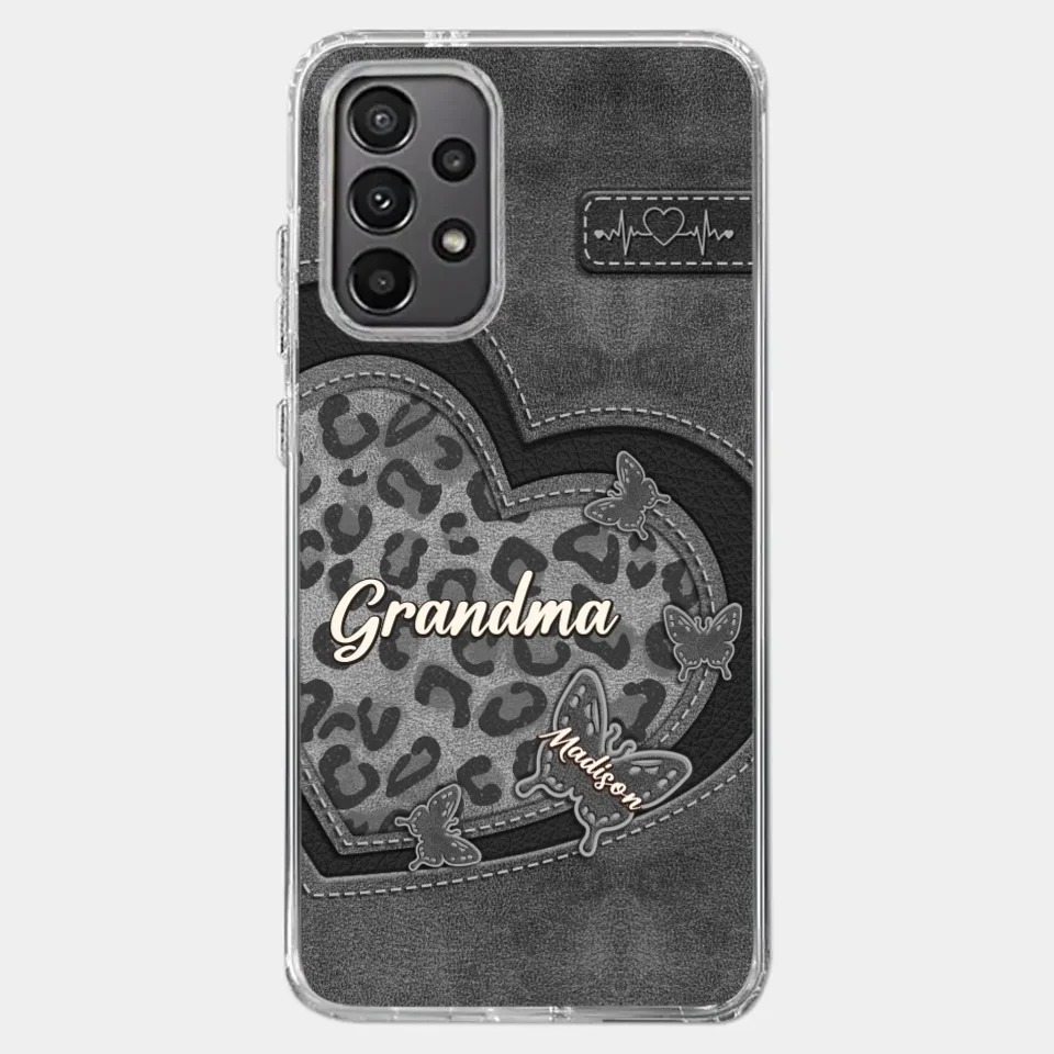 Grandma’s Love Is The Warmest Place To Be - Family Personalized Custom Clear Phone Case - Gift For Mom, Grandma