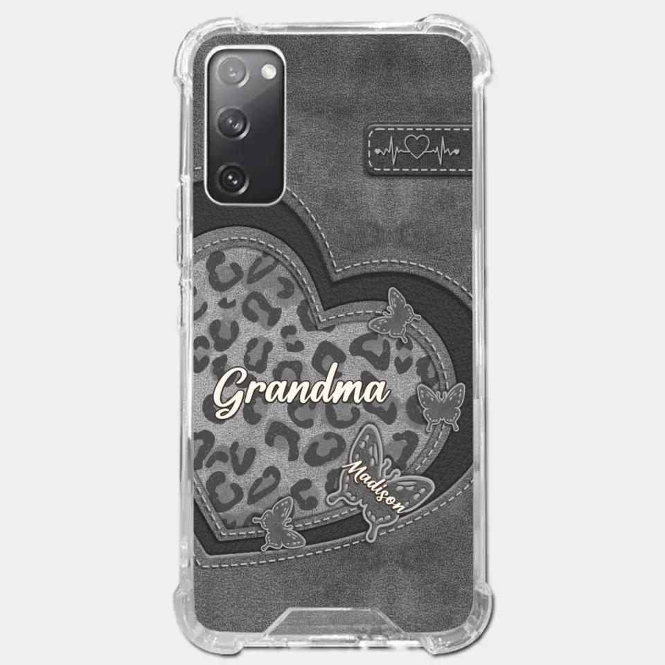 Grandma’s Love Is The Warmest Place To Be - Family Personalized Custom Clear Phone Case - Gift For Mom, Grandma