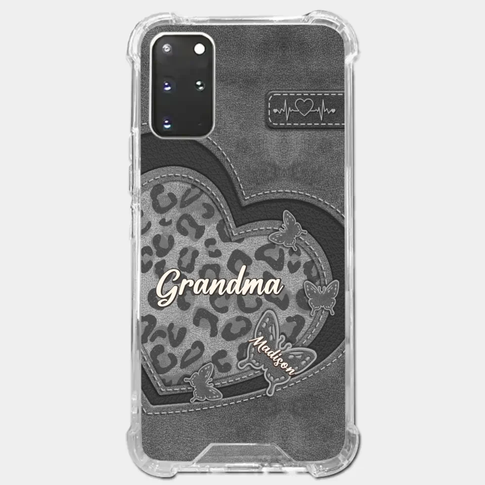 Grandma’s Love Is The Warmest Place To Be - Family Personalized Custom Clear Phone Case - Gift For Mom, Grandma