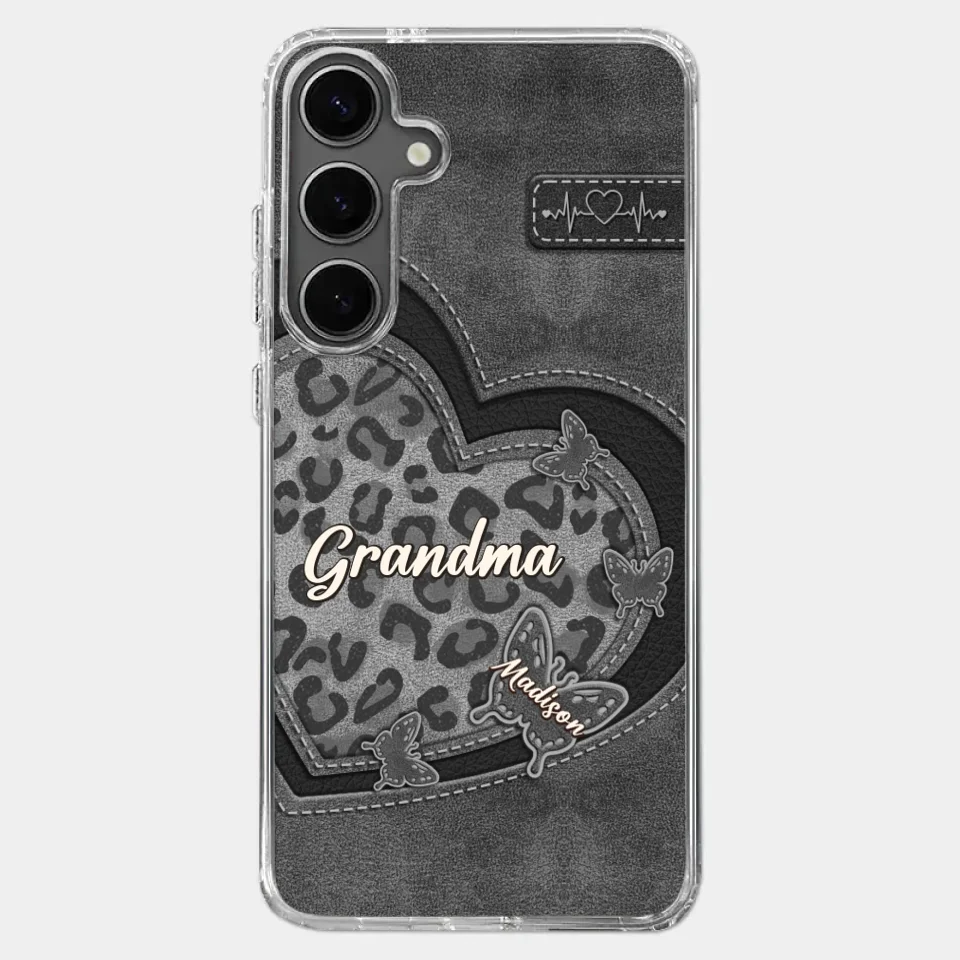 Grandma’s Love Is The Warmest Place To Be - Family Personalized Custom Clear Phone Case - Gift For Mom, Grandma