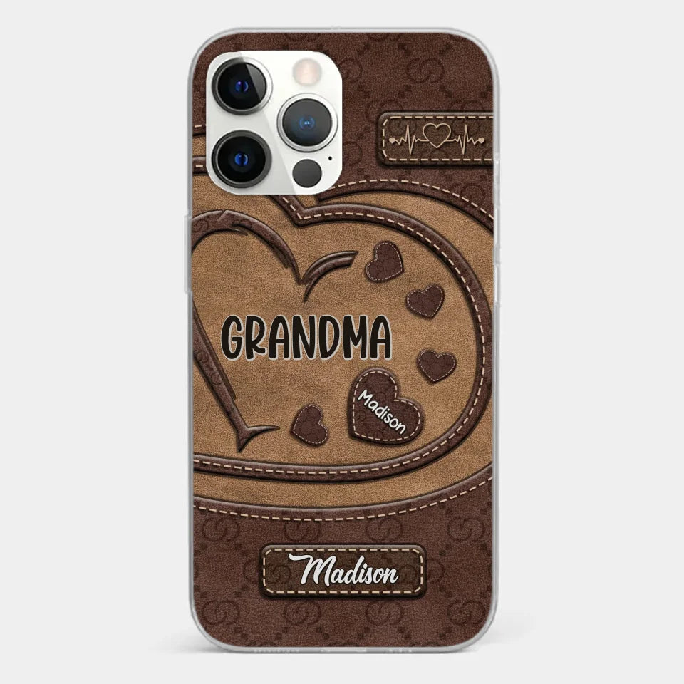 Rooted In Love, Growing Together - Family Personalized Custom Clear Phone Case - Gift For Mom, Grandma
