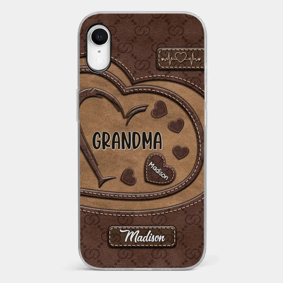 Rooted In Love, Growing Together - Family Personalized Custom Clear Phone Case - Gift For Mom, Grandma