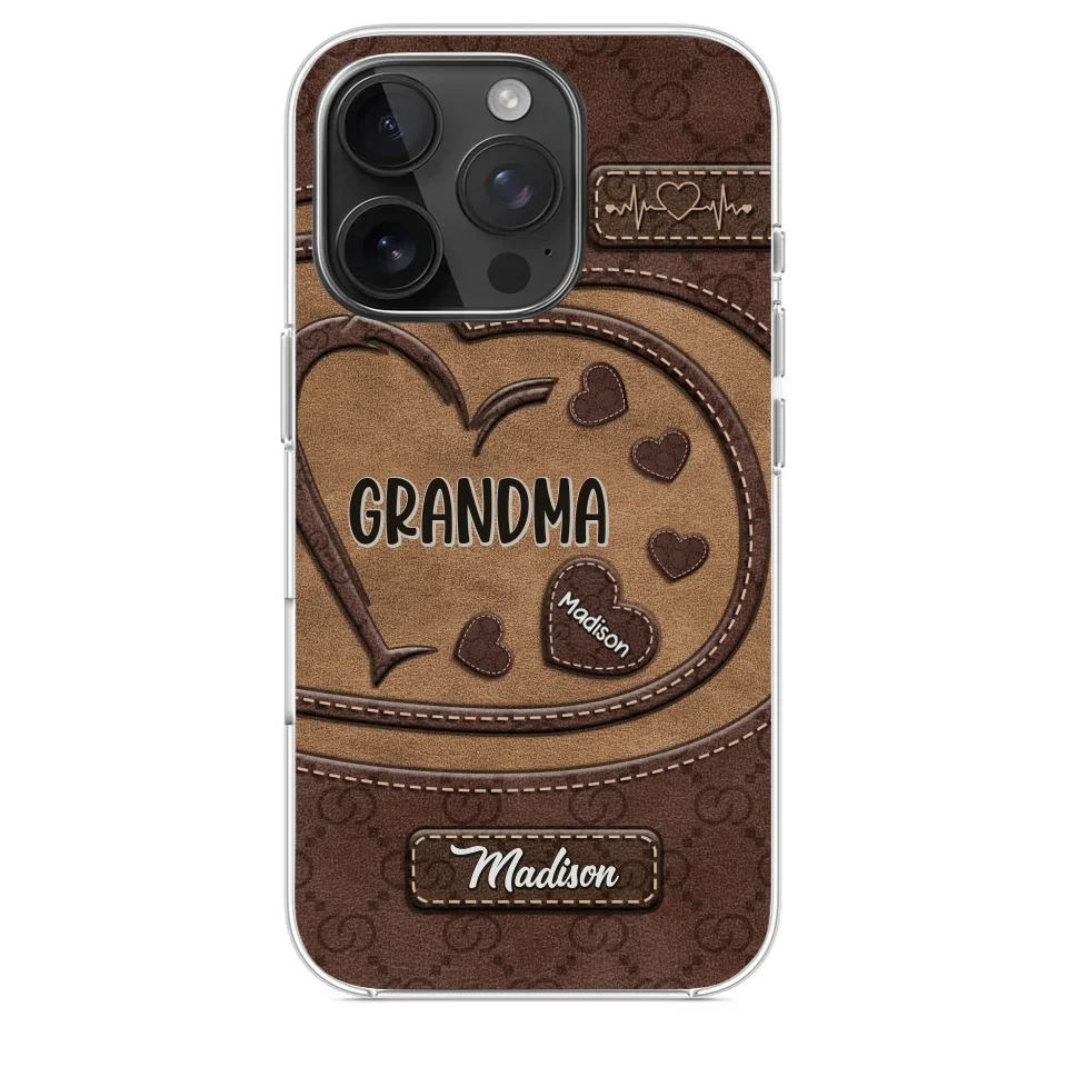 Rooted In Love, Growing Together - Family Personalized Custom Clear Phone Case - Gift For Mom, Grandma