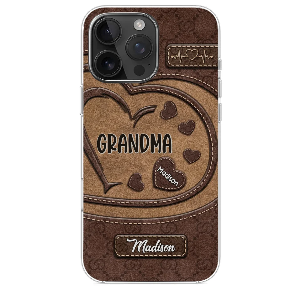 Rooted In Love, Growing Together - Family Personalized Custom Clear Phone Case - Gift For Mom, Grandma