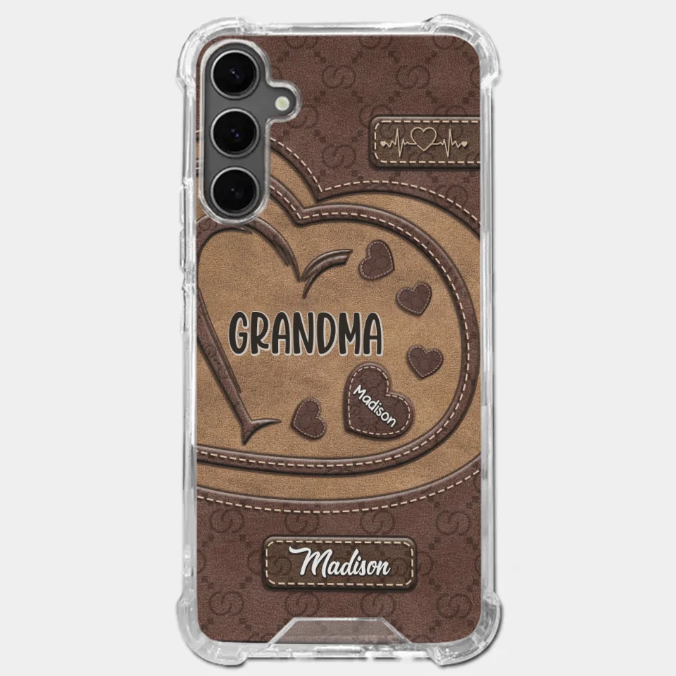 Rooted In Love, Growing Together - Family Personalized Custom Clear Phone Case - Gift For Mom, Grandma