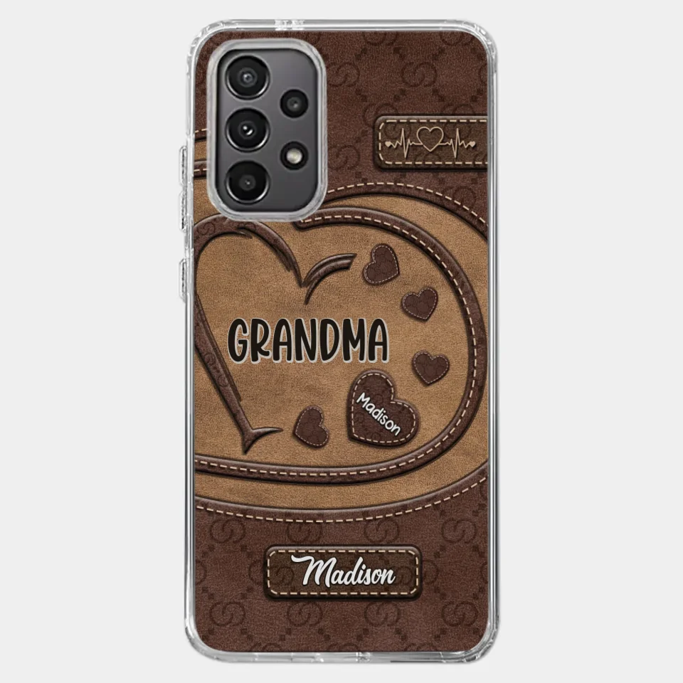 Rooted In Love, Growing Together - Family Personalized Custom Clear Phone Case - Gift For Mom, Grandma