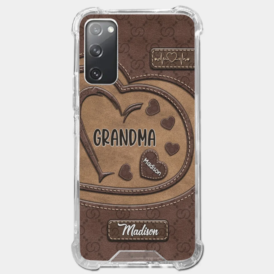 Rooted In Love, Growing Together - Family Personalized Custom Clear Phone Case - Gift For Mom, Grandma