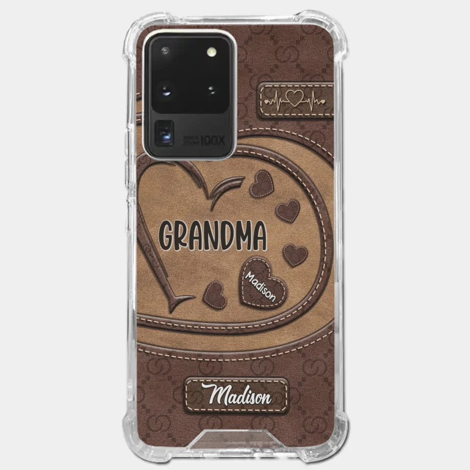 Rooted In Love, Growing Together - Family Personalized Custom Clear Phone Case - Gift For Mom, Grandma