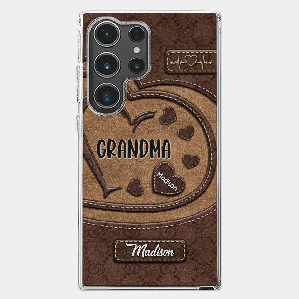 Rooted In Love, Growing Together - Family Personalized Custom Clear Phone Case - Gift For Mom, Grandma