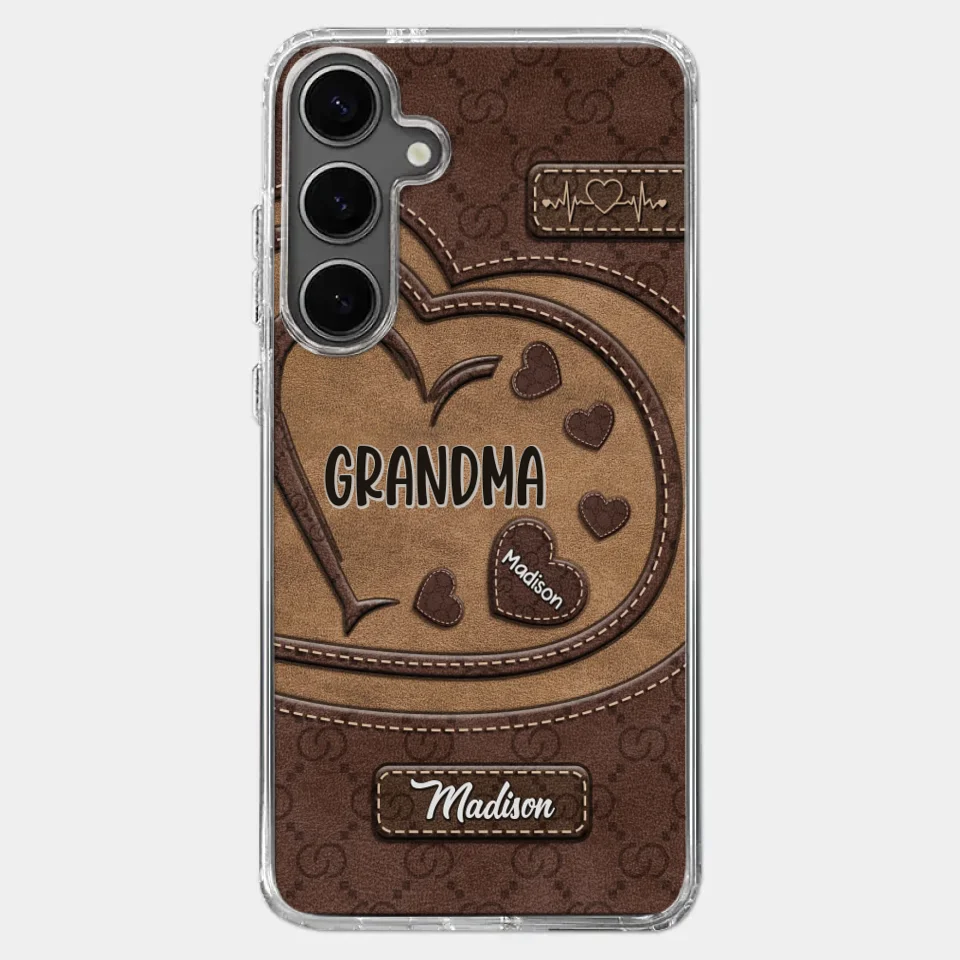 Rooted In Love, Growing Together - Family Personalized Custom Clear Phone Case - Gift For Mom, Grandma