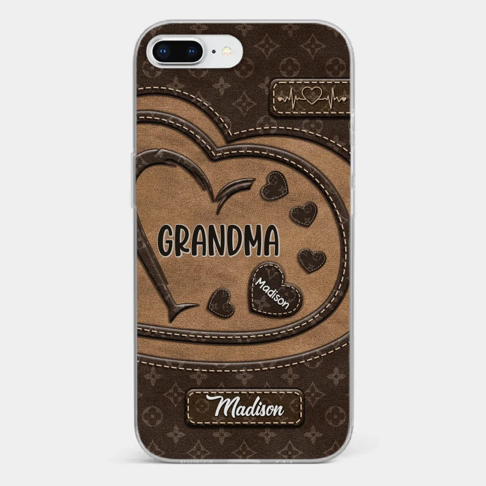 We Are Born Of Love - Family Personalized Custom Clear Phone Case - Gift For Mom, Grandma