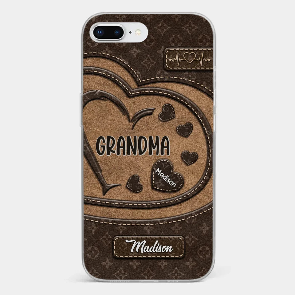 We Are Born Of Love - Family Personalized Custom Clear Phone Case - Gift For Mom, Grandma