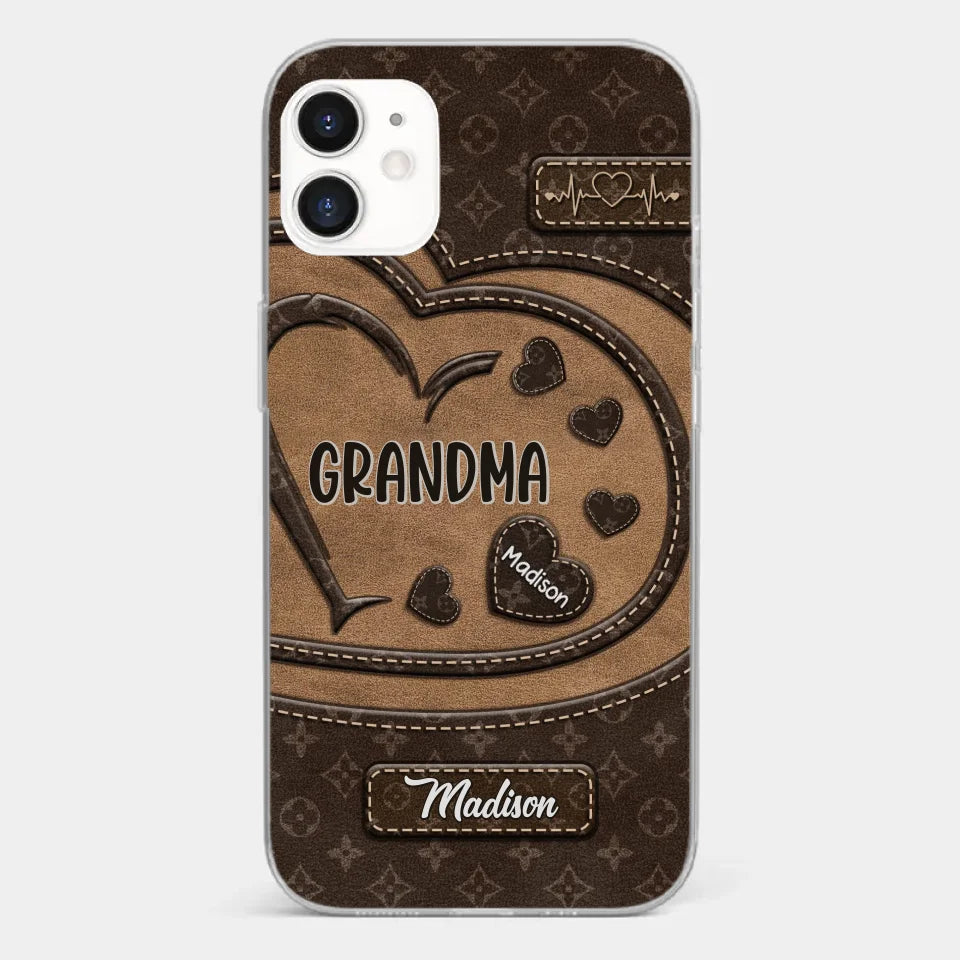 We Are Born Of Love - Family Personalized Custom Clear Phone Case - Gift For Mom, Grandma