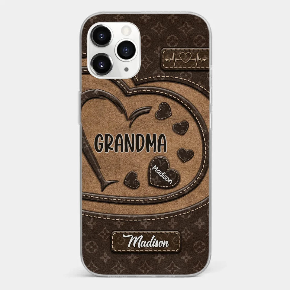We Are Born Of Love - Family Personalized Custom Clear Phone Case - Gift For Mom, Grandma