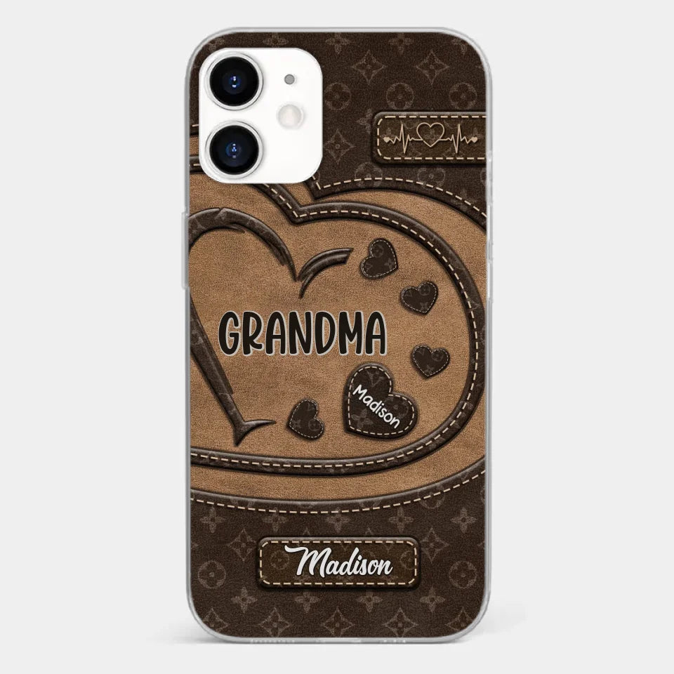 We Are Born Of Love - Family Personalized Custom Clear Phone Case - Gift For Mom, Grandma