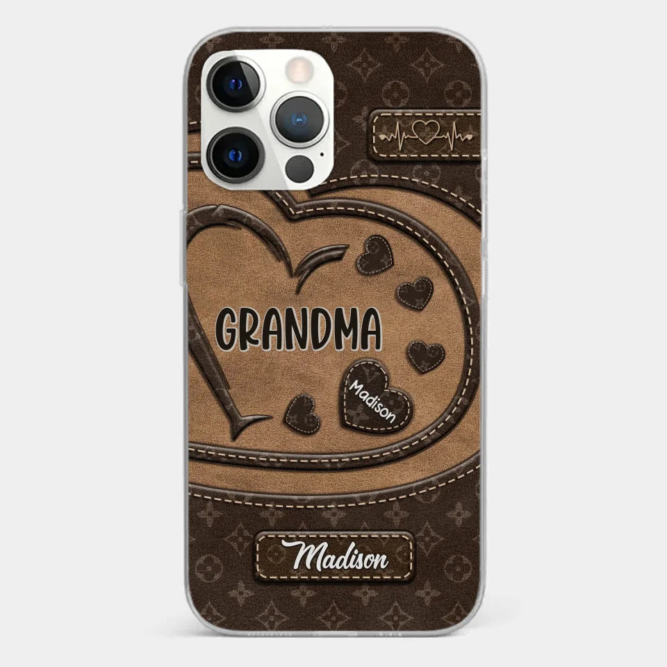 We Are Born Of Love - Family Personalized Custom Clear Phone Case - Gift For Mom, Grandma