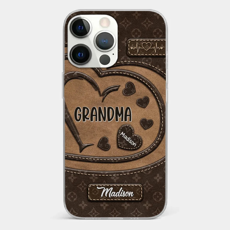 We Are Born Of Love - Family Personalized Custom Clear Phone Case - Gift For Mom, Grandma
