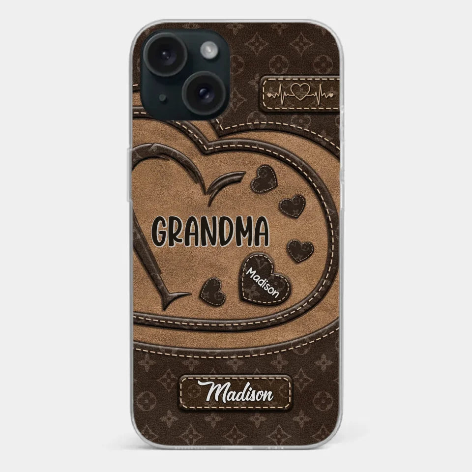 We Are Born Of Love - Family Personalized Custom Clear Phone Case - Gift For Mom, Grandma