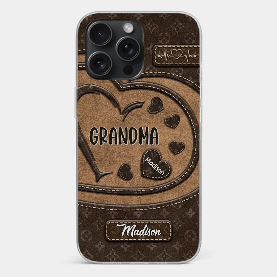 We Are Born Of Love - Family Personalized Custom Clear Phone Case - Gift For Mom, Grandma