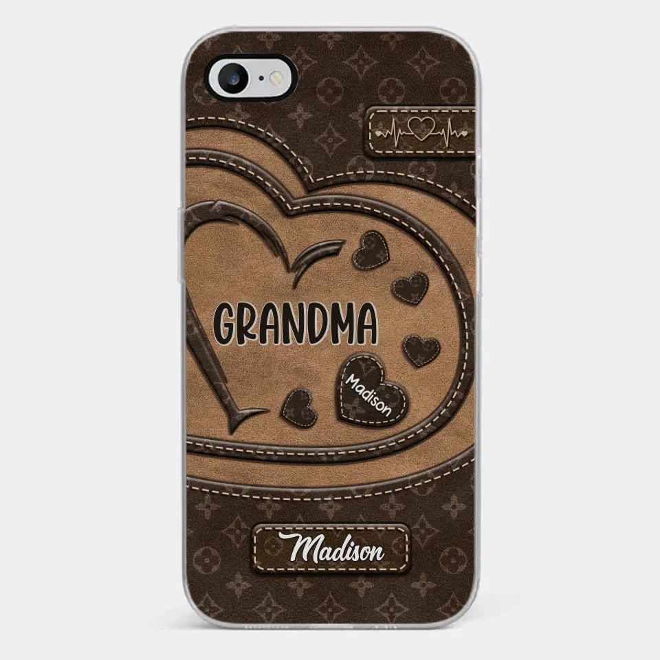 We Are Born Of Love - Family Personalized Custom Clear Phone Case - Gift For Mom, Grandma