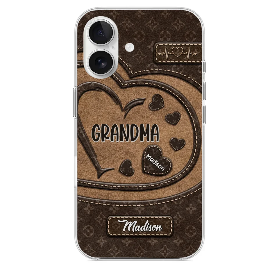 We Are Born Of Love - Family Personalized Custom Clear Phone Case - Gift For Mom, Grandma