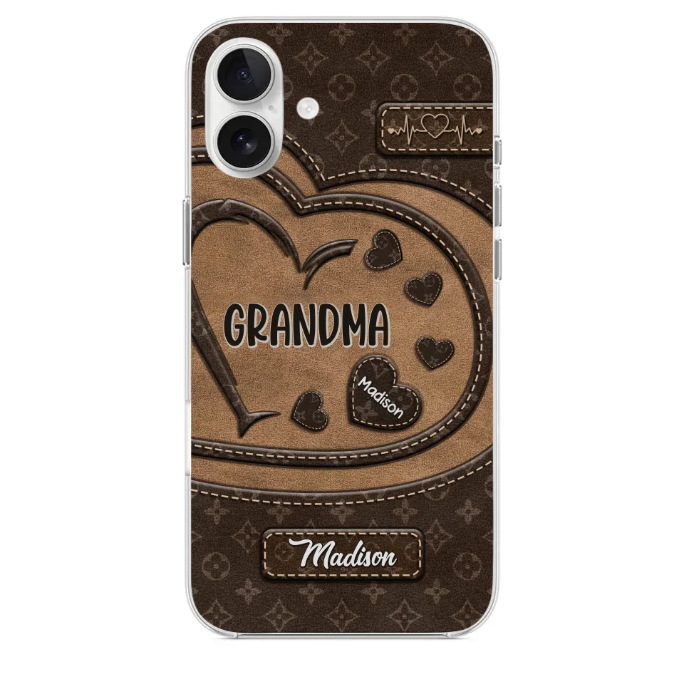 We Are Born Of Love - Family Personalized Custom Clear Phone Case - Gift For Mom, Grandma