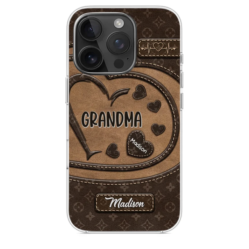 We Are Born Of Love - Family Personalized Custom Clear Phone Case - Gift For Mom, Grandma