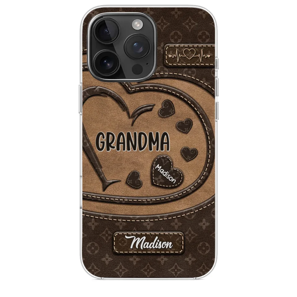 We Are Born Of Love - Family Personalized Custom Clear Phone Case - Gift For Mom, Grandma