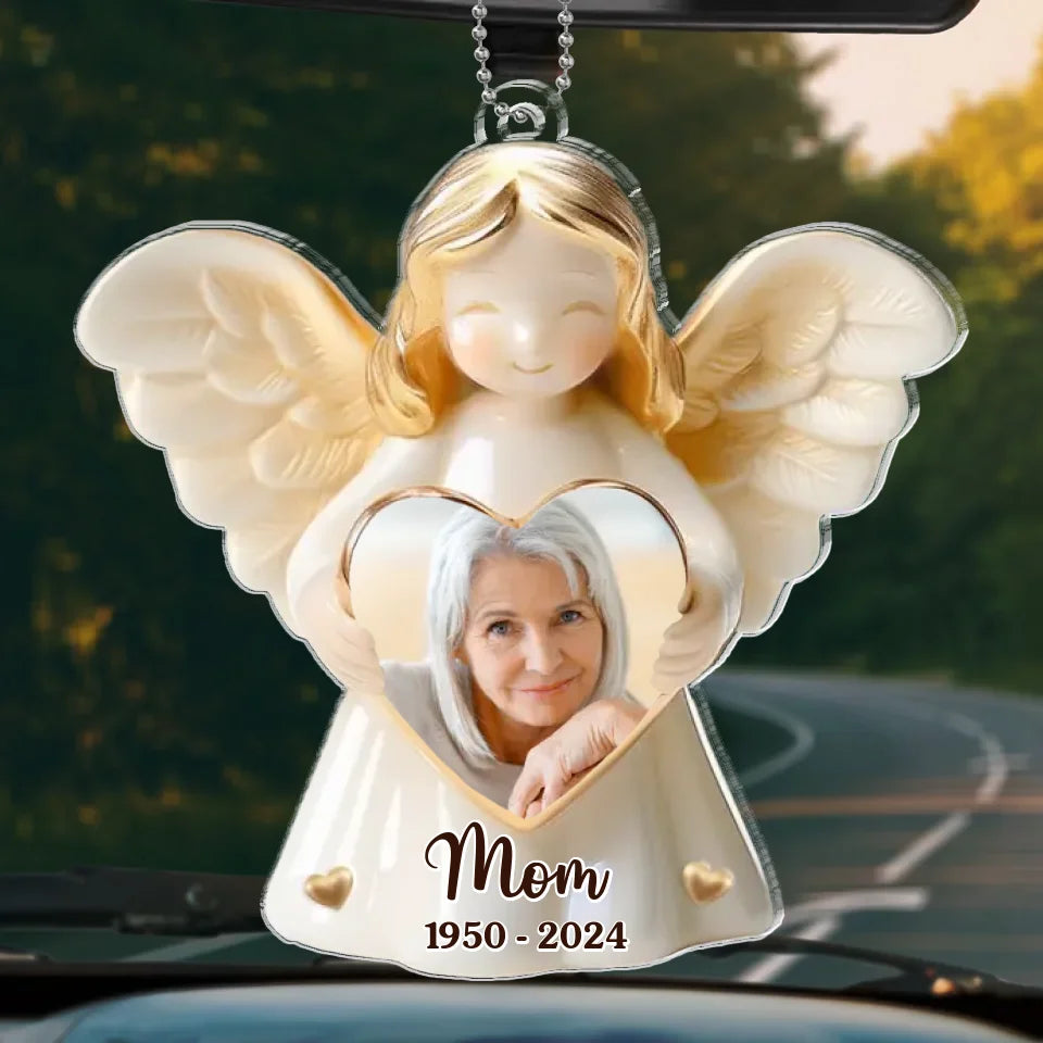 Custom Photo Remembered With Love - Memorial Personalized Custom Ornament - Acrylic Custom Shaped - Sympathy Gift, Christmas Gift For Family Members