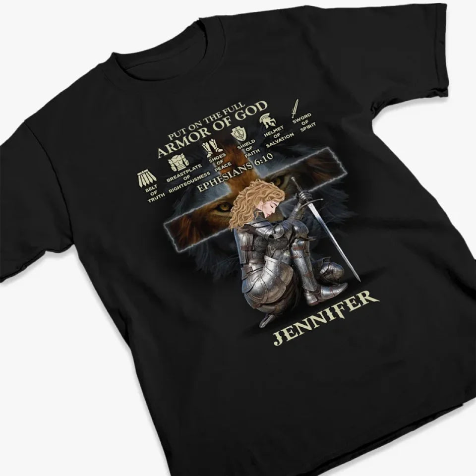 Armor Of God - Family Personalized Custom Unisex T-shirt, Premium T-shirt, Hoodie - Gift For Yourself, Best Friends, Siblings, Family Members