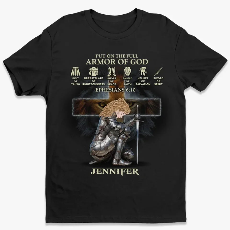 Armor Of God - Family Personalized Custom Unisex T-shirt, Premium T-shirt, Hoodie - Gift For Yourself, Best Friends, Siblings, Family Members