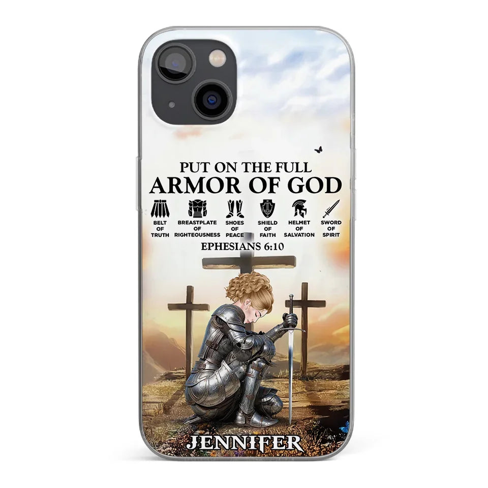 Ephesians 6 10 - Family Personalized Custom Clear Phone Case - Gift For Yourself, Best Friends, Siblings, Family Members