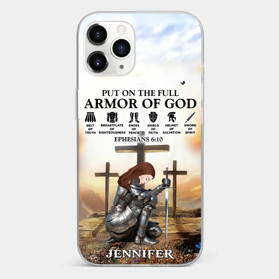 Ephesians 6 10 - Family Personalized Custom Clear Phone Case - Gift For Yourself, Best Friends, Siblings, Family Members