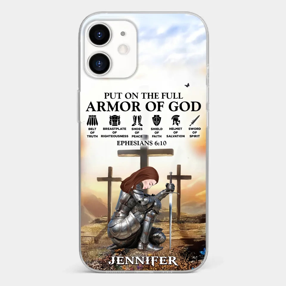 Ephesians 6 10 - Family Personalized Custom Clear Phone Case - Gift For Yourself, Best Friends, Siblings, Family Members