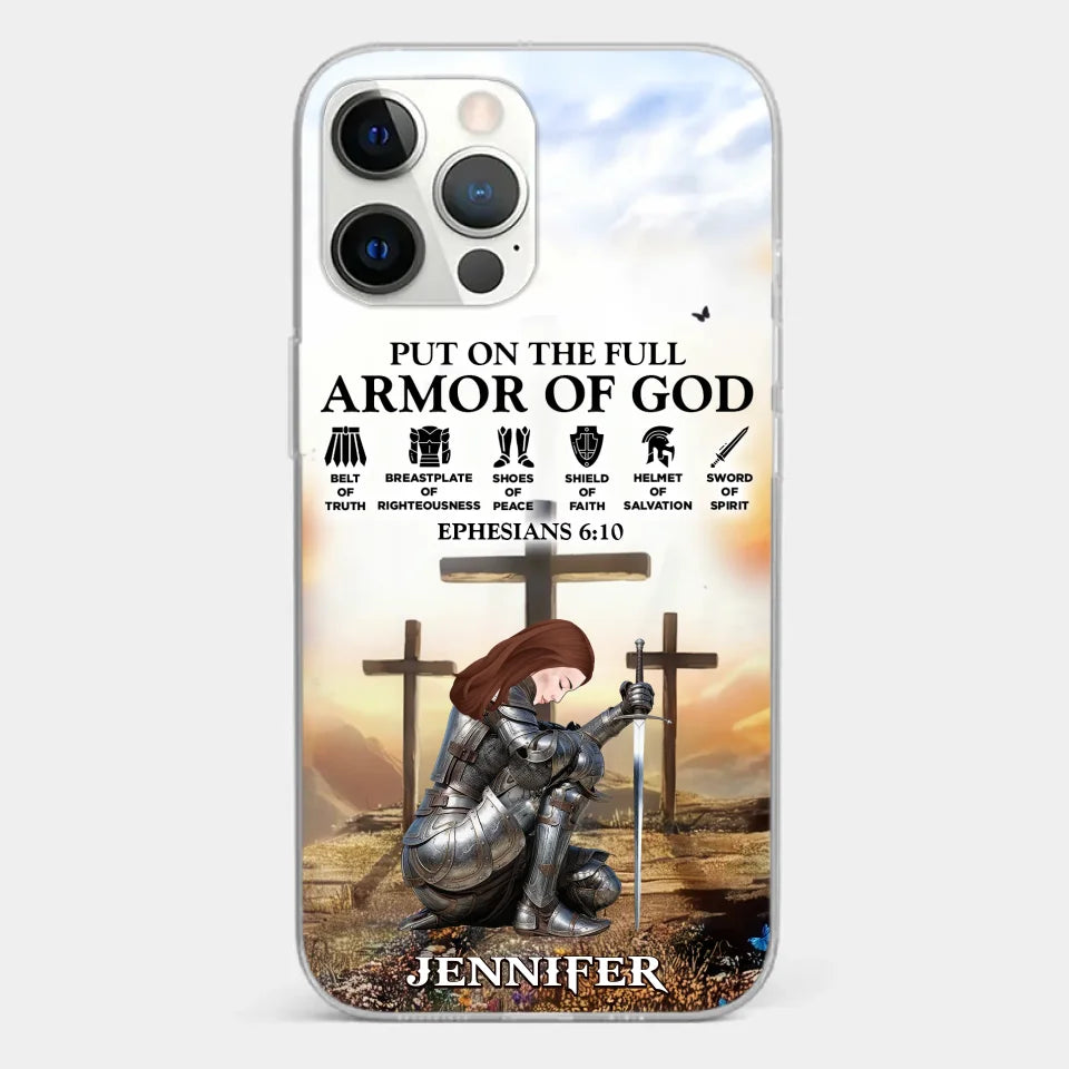 Ephesians 6 10 - Family Personalized Custom Clear Phone Case - Gift For Yourself, Best Friends, Siblings, Family Members