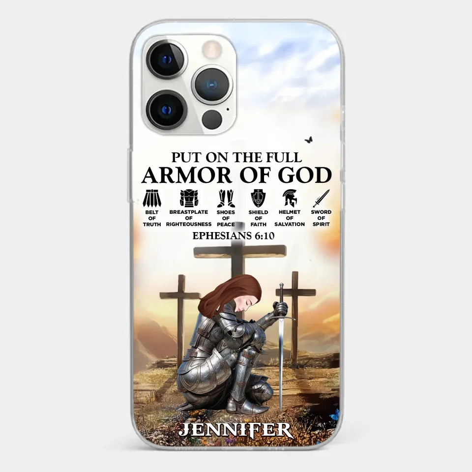 Ephesians 6 10 - Family Personalized Custom Clear Phone Case - Gift For Yourself, Best Friends, Siblings, Family Members