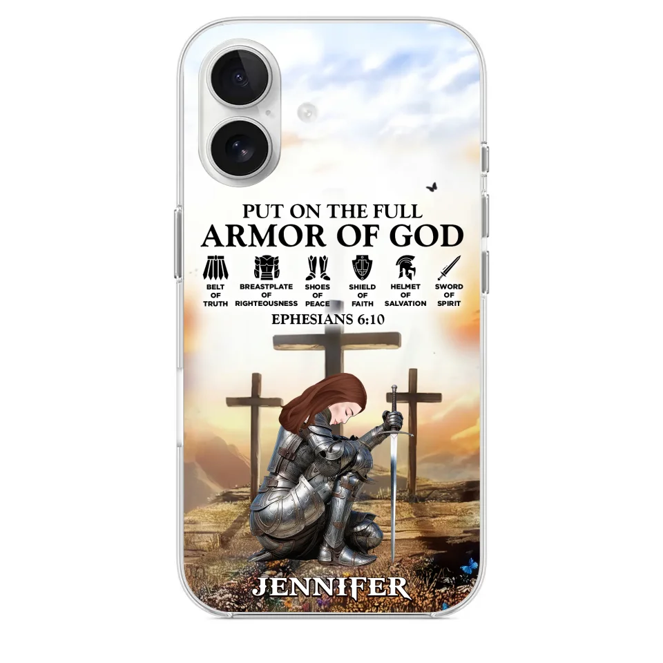 Ephesians 6 10 - Family Personalized Custom Clear Phone Case - Gift For Yourself, Best Friends, Siblings, Family Members
