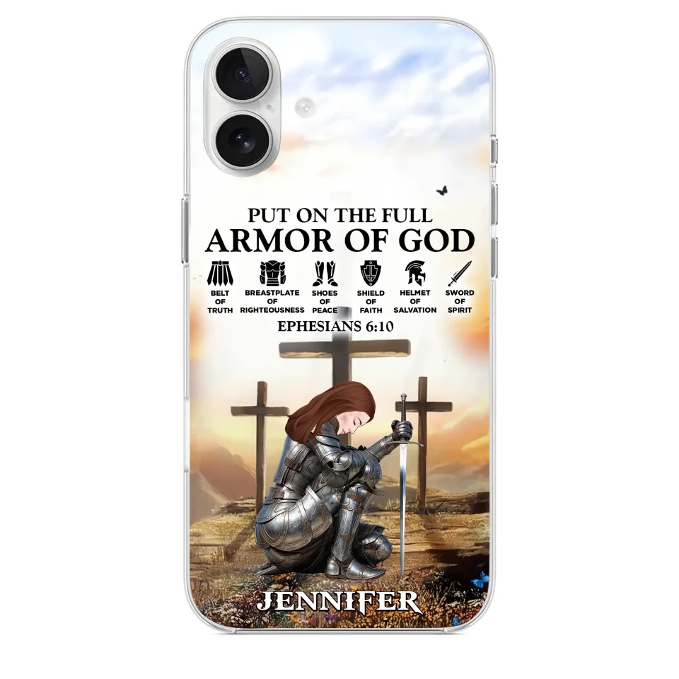 Ephesians 6 10 - Family Personalized Custom Clear Phone Case - Gift For Yourself, Best Friends, Siblings, Family Members