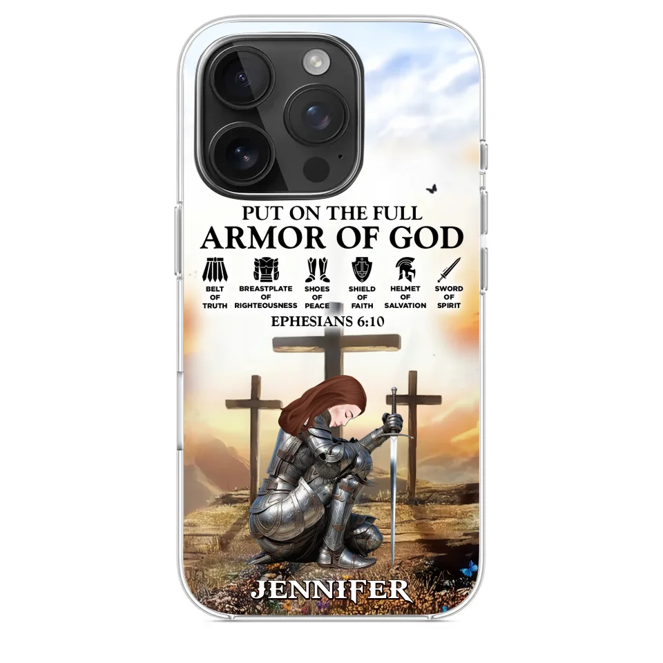 Ephesians 6 10 - Family Personalized Custom Clear Phone Case - Gift For Yourself, Best Friends, Siblings, Family Members