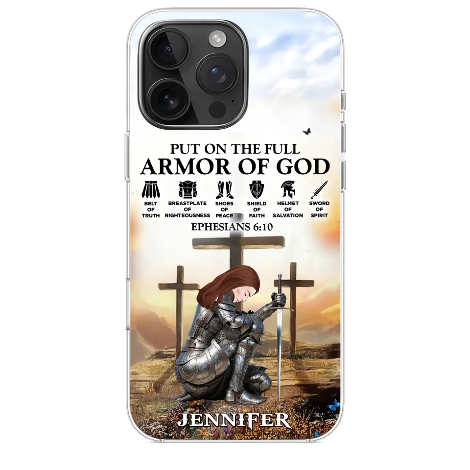Ephesians 6 10 - Family Personalized Custom Clear Phone Case - Gift For Yourself, Best Friends, Siblings, Family Members